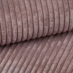 Divano letto angolare reversibile 243x142cm velluto a coste rosa antico Ofelia