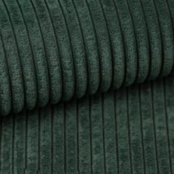Divano letto angolare reversibile 243x142cm velluto a coste verde scuro Ofelia