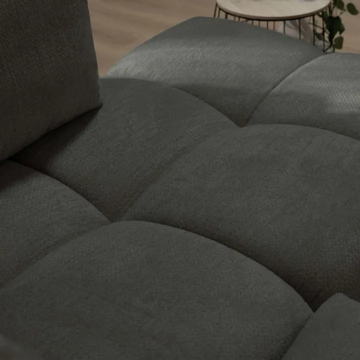 Divano letto angolare reversibile 3 posti 267x185cm box contenitore antracite Sottovoce