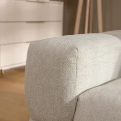 Divano letto angolare reversibile 3 posti 267x185cm box contenitore beige Sottovoce