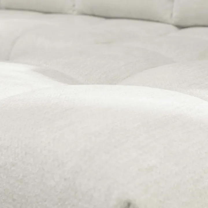 Divano letto angolare reversibile 3 posti 267x185cm box contenitore bianco perla Sottovoce