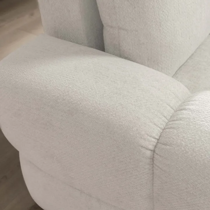 Divano letto angolare reversibile 3 posti 267x185cm box contenitore bianco perla Sottovoce