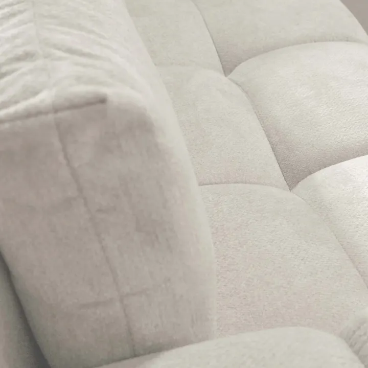 Divano letto angolare reversibile 3 posti 267x185cm box contenitore bianco perla Sottovoce