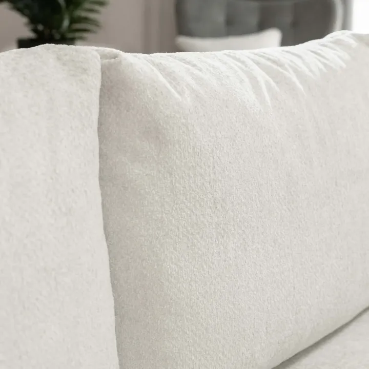 Divano letto angolare reversibile 3 posti 267x185cm box contenitore bianco perla Sottovoce