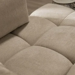 Divano letto angolare reversibile 3 posti 267x185cm box contenitore beige sabbia Sottovoce