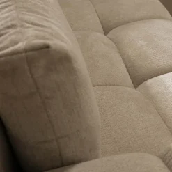 Divano letto angolare reversibile 3 posti 267x185cm box contenitore beige sabbia Sottovoce