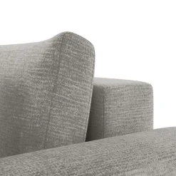 Divano letto angolare reversibile 4 posti 285x188cm con contenitore imbottito tessuto grigio Soft