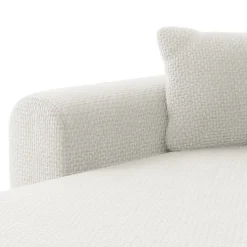 Divano letto angolare reversibile 4 posti 285x188cm con contenitore a trama spessa bianco Soft