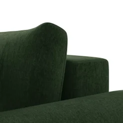 Divano letto angolare reversibile 4 posti 285x188cm con contenitore imbottito tessuto verde Soft