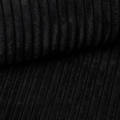 Divano letto angolare reversibile 238x142cm velluto a coste nero Scintilla