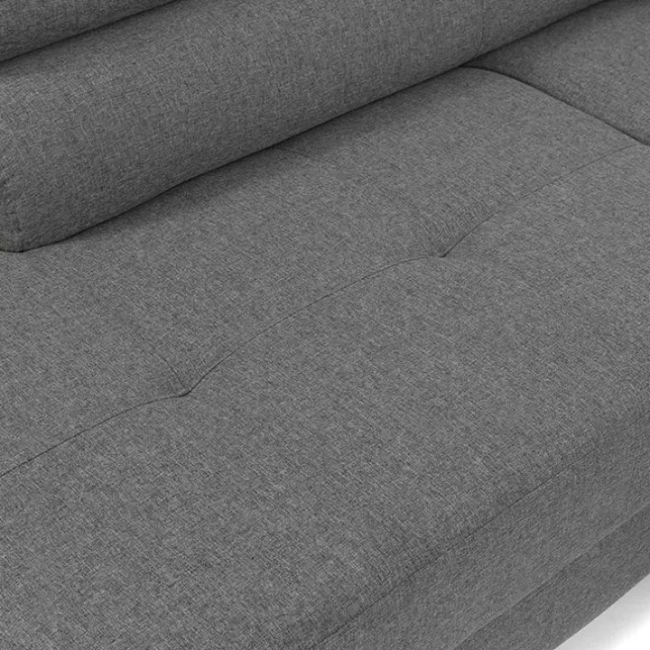 Divano letto angolare sinistra imbottito 274x203cm grigio Bormio