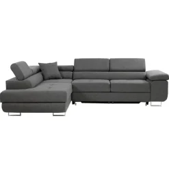 Divano letto angolare sinistra imbottito 274x203cm grigio Bormio