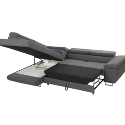 Divano letto angolare sinistra imbottito 274x203cm grigio Bormio