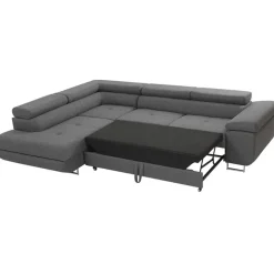 Divano letto angolare sinistra imbottito 274x203cm grigio Bormio