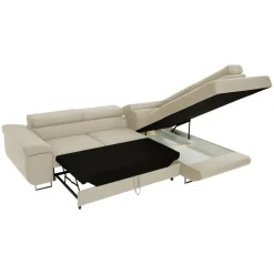 Divano letto angolare sinistra imbottito 274x203cm beige Bormio