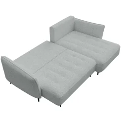 Divano letto angolare sinistro 3 posti 276x158cm tessuto grigio Angle