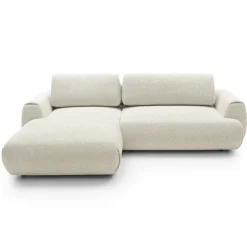 Divano letto angolare sinistra 3 posti 270x167cm tessuto bianco Cloudify