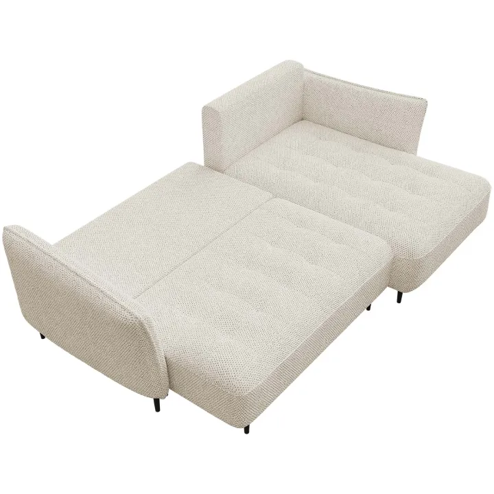 Divano letto angolare sinistro 3 posti 276x158cm tessuto beige Angle