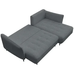 Divano letto angolare sinistro 3 posti 276x158cm tessuto grigio scuro Angle