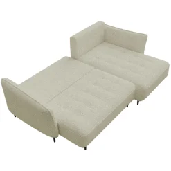 Divano letto angolare sinistro 3 posti 276x158cm tessuto tortora Angle