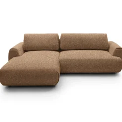 Divano letto angolare sinistra 3 posti 270x167cm tessuto arancio Cloudify