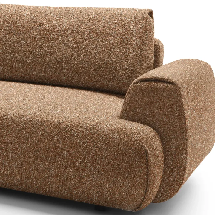 Divano letto angolare sinistra 3 posti 270x167cm tessuto arancio Cloudify