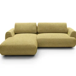 Divano letto angolare sinistra 3 posti 270x167cm tessuto giallo Cloudify