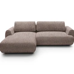 Divano letto angolare sinistra 3 posti 270x167cm tessuto rosa Cloudify