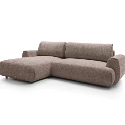 Divano letto angolare sinistra 3 posti 270x167cm tessuto rosa Cloudify