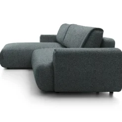 Divano letto angolare sinistra 3 posti 270x167cm tessuto antracite Cloudify