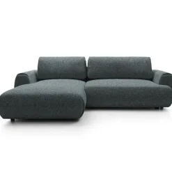 Divano letto angolare sinistra 3 posti 270x167cm tessuto antracite Cloudify