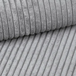 Divano letto angolare sinistra 3 posti 267x167cm velluto a coste grigio chiaro Relaxion