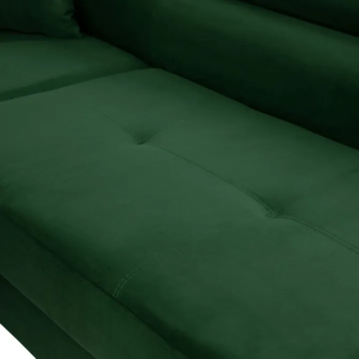 Divano letto angolare sinistra imbottito 274x203cm verde Bormio