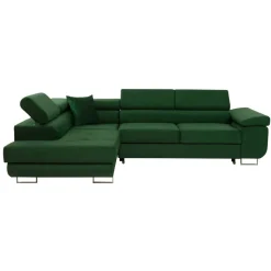 Divano letto angolare sinistra imbottito 274x203cm verde Bormio