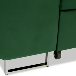 Divano letto angolare sinistra imbottito 274x203cm verde Bormio