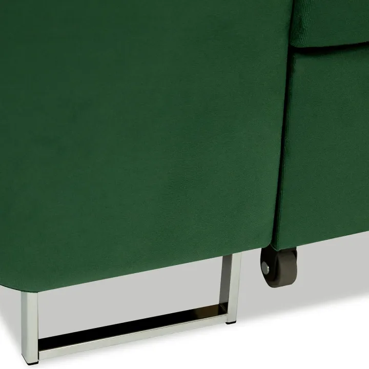 Divano letto angolare sinistra imbottito 274x203cm verde Bormio