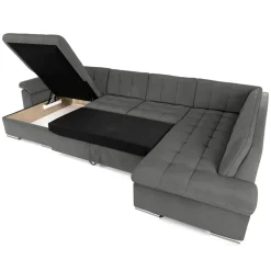 Divano letto angolare sinistra 5 posti 350x205cm grigio Agliana