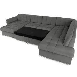 Divano letto angolare sinistra 5 posti 350x205cm grigio Agliana
