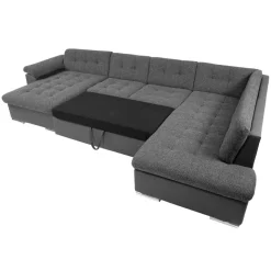 Divano letto angolare sinistra 5 posti 350x205cm grigio scuro Agliana
