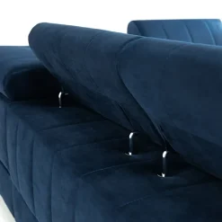 Divano letto angolare sinistra 5 posti 271x203cm blu Canosio
