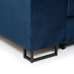 Divano letto angolare sinistra 5 posti 271x203cm blu Canosio
