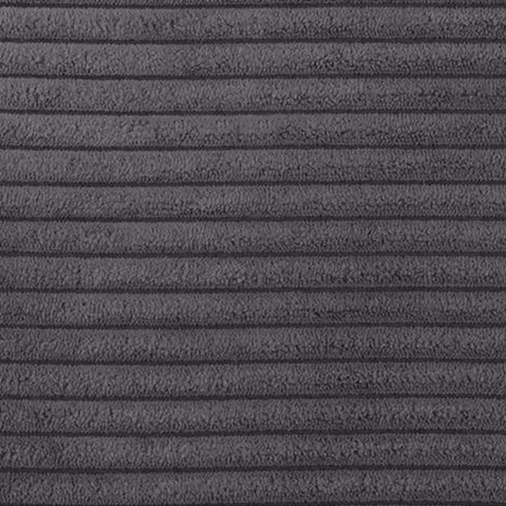 Divano letto matrimoniale 3 posti 248x90cm velluto a coste grigio antracite Slurp