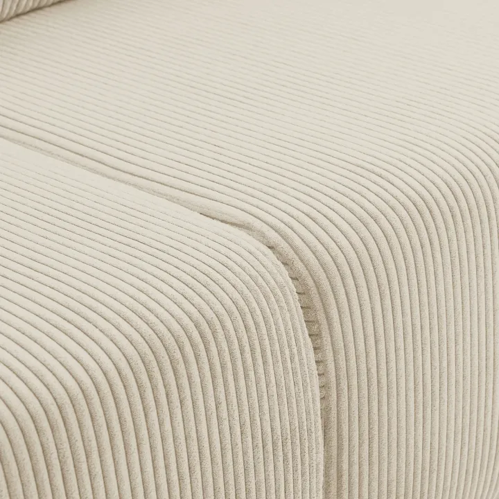 Divano letto matrimoniale 3 posti 248x90cm velluto a coste beige Slurp