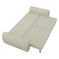 Divano letto matrimoniale 3 posti 251x95cm tessuto tortora Pluffy