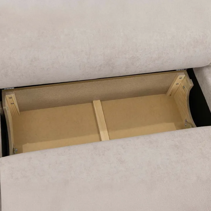 Divano letto panoramico 5 posti 354x150 cm beige cashmere Noum