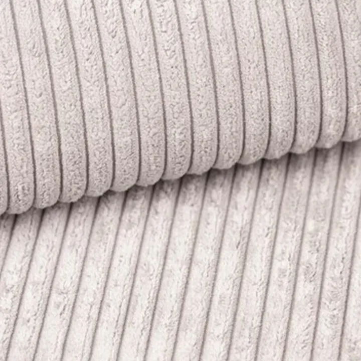 Divano letto panoramico 320x160cm velluto a coste beige Ermione