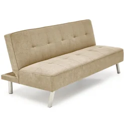 Divano letto pieghevole 173x83cm 3 posti moderno in tessuto beige Veliero