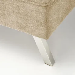 Divano letto pieghevole 173x83cm 3 posti moderno in tessuto beige Veliero