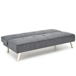 Divano letto pieghevole 173x83cm 3 posti moderno in tessuto grigio Veliero
