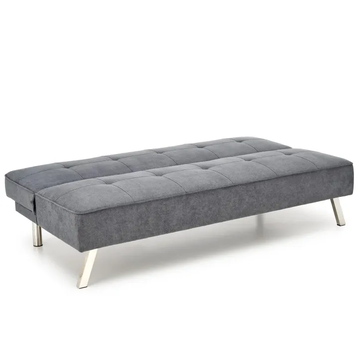 Divano letto pieghevole 173x83cm 3 posti moderno in tessuto grigio Veliero